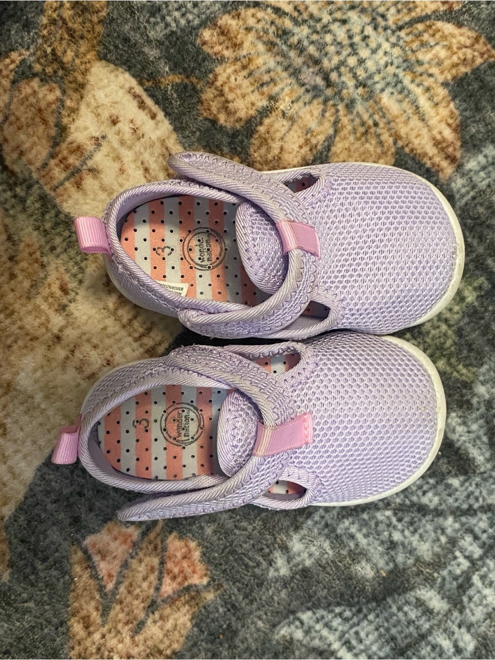 wonder nation Lavender Slip-On Mesh Sneakers for Kids